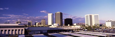 Framed USA, Arizona, Phoenix, Skyline at dawn Print