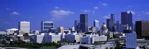 Framed Atlanta, Georgia (bright blue sky) Print