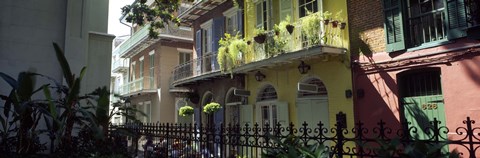 Framed Buildings along the alley, Pirates Alley, New Orleans, Louisiana, USA Print