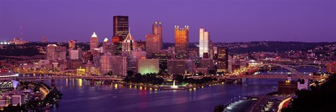 Framed Dusk Pittsburgh PA Print