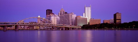 Framed Allegheny River Pittsburgh PA Print