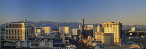 Framed High Angle View Of Buildings In Las Vegas, Nevada Print
