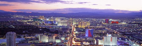 Framed Dusk Las Vegas NV USA Print