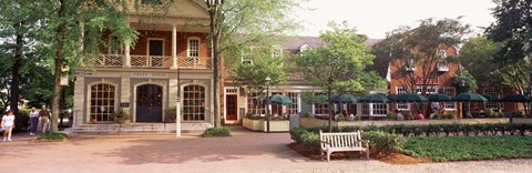 Framed Tourist In Town Square, Williamsburg, Virginia, USA Print