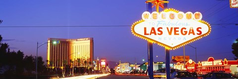 Framed Welcome Sign Las Vegas NV Print