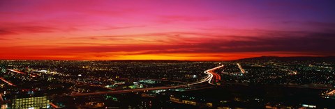 Framed Aerial Los Angeles CA Print