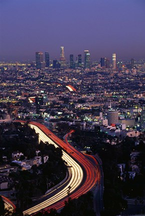 Framed Hollywood Freeway Los Angeles CA Print