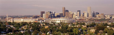 Framed Daytime Photo of the Denver Colorado Skyline Print