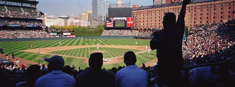 Framed Baseball Game Baltimore Maryland Print