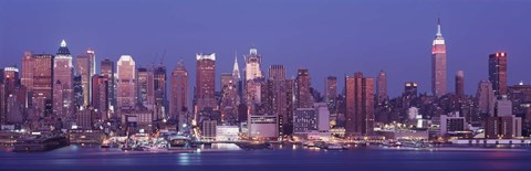 Framed Dusk, West Side, NYC, New York City, US Print