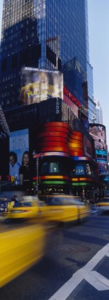 Framed Traffic on a street, Times Square, Manhattan, New York City, New York State, USA Print