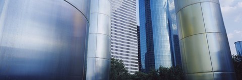 Framed Close up of Buildings in Houston, Texas Print