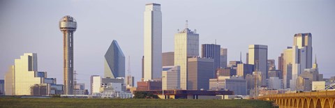 Framed Buildings in a city, Dallas Print