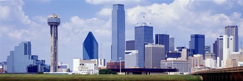 Framed Dallas, Texas Skyline (day) Print