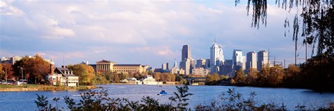 Framed Philadelphia from the Water Print