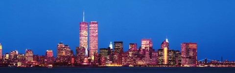 Framed Evening Lower Manhattan New York NY Print