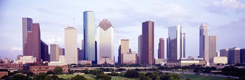 Framed Houston, Texas Skyline Print