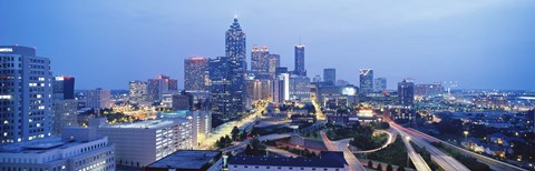 Framed Evening In Atlanta, Atlanta, Georgia, USA Print