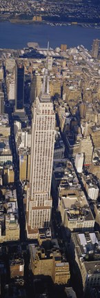 Framed Aerial View Of Empire State Building, Manhattan Print