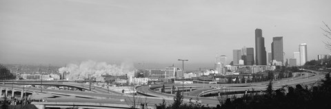 Framed Building demolition near a highway, Seattle, Washington State, USA Print