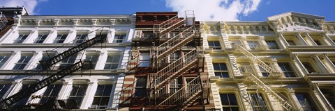 Framed Low Angle View Of A Building, Soho, Manhattan, NYC, New York City, New York State, USA Print