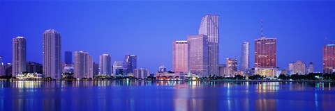 Framed Dusk, Miami Florida, USA Print