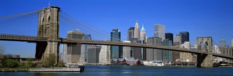 Framed USA, New York, Brooklyn Bridge Print