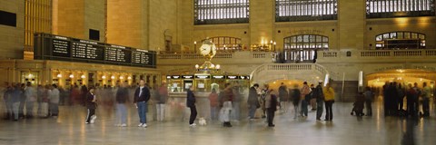 Framed Group of people walking in a station, Grand Central Station, Manhattan, New York City, New York State, USA Print
