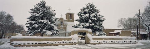 Framed Facade of a church, San Francisco de Asis Church, Ranchos de Taos, Taos, New Mexico, USA Print