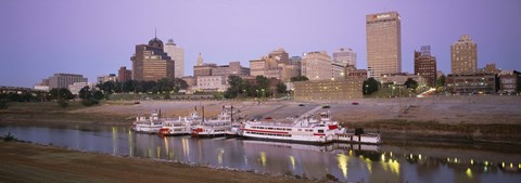 Framed Buildings At The Waterfront, Memphis, Tennessee Print