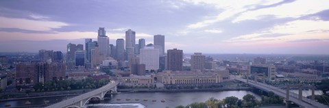 Framed Buildings In A City, Minneapolis, Minnesota, USA Print