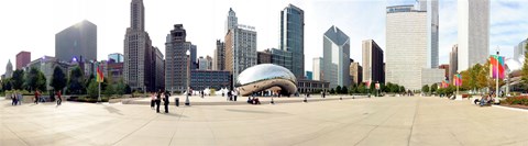 Framed Buildings in a city, Millennium Park, Chicago, Illinois, USA Print