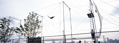 Framed Trapeze School New York, Hudson River Park, NYC, New York City, New York State, USA Print