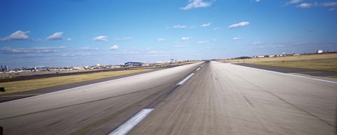 Framed Runway at an airport, Philadelphia Airport, New York State, USA Print