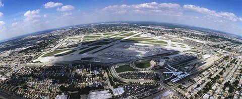 Framed Aerial view of an airport, Midway Airport, Chicago, Illinois, USA Print