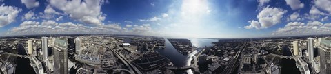 Framed 360 degree view of a city, Tampa, Hillsborough County, Florida, USA Print