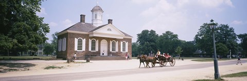 Framed Carriage moving on a road, Colonial Williamsburg, Williamsburg, Virginia, USA Print