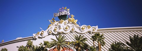 Framed Low angle view of a building, Harrah&#39;s Hotel, Las Vegas, Nevada, USA Print