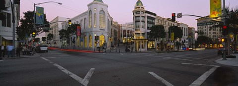 Framed Buildings in a city, Rodeo Drive, Beverly Hills, California, USA Print