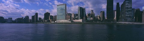 Framed Skyscrapers at East River, New York Print