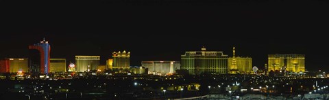 Framed Las Vegas, Nevada at night Print