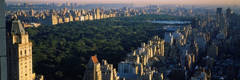 Framed Central Park and Manhattan, New York City Print