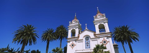 Framed High section view of a cathedral, Portuguese Cathedral, San Jose, Silicon Valley, Santa Clara County, California, USA Print
