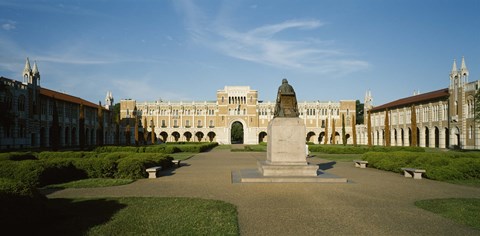 Framed Statue in the courtyard of an educational building, Rice University, Houston, Texas, USA Print