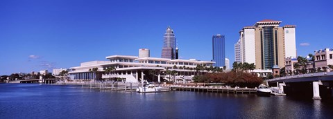 Framed Skyscrapers at the waterfront, Tampa, Florida, USA Print