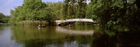 Framed Bridge across a lake, Central Park, Manhattan, New York City, New York State, USA Print