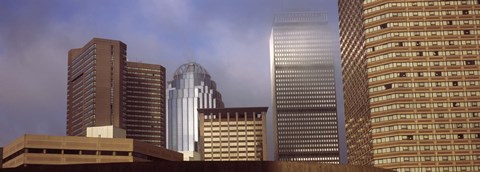 Framed Skyscrapers in a city, Boston, Suffolk County, Massachusetts, USA Print