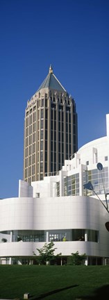 Framed Art museum in front of a skyscraper, High Museum Of Art, Atlanta, Fulton County, Georgia, USA Print