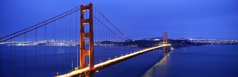 Framed Golden Gate Bridge at Dusk, San Francisco, California Print