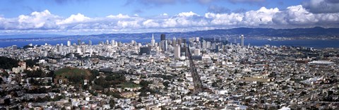 Framed San Francisco as Viewed from Twin Peaks Print